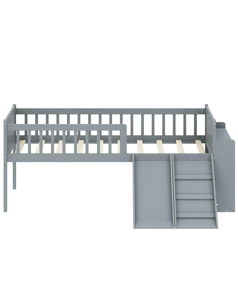 Streamdale Furniture Bed Frame with Storage, Slide, and Ladder