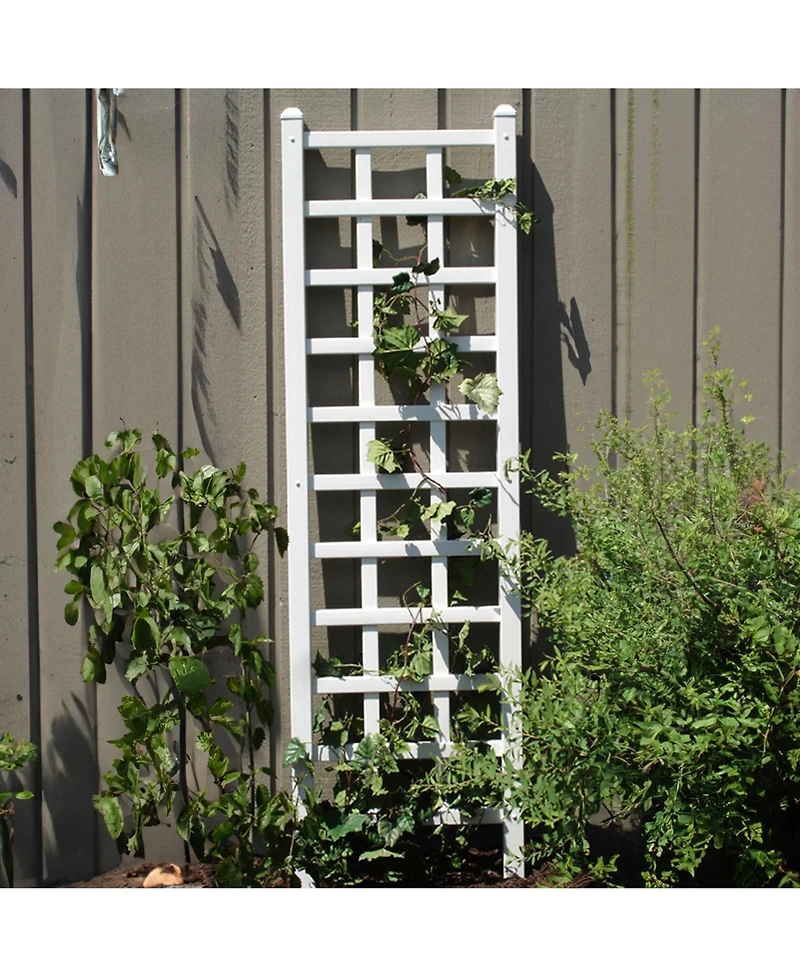 Dura-Trel Providence 22 x 75 Inch Pvc Vinyl Outdoor Garden Patio Trellis, White