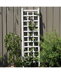 Dura-Trel Providence 22 x 75 Inch Pvc Vinyl Outdoor Garden Patio Trellis, White