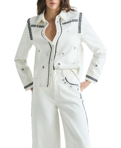 Scalpers Women's Ethnic Denim Print Shirt