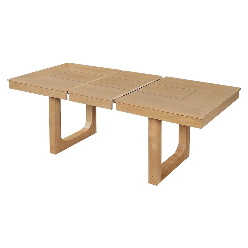 Streamdale Furniture Farmhouse Extendable Dining Set with 6 Upholstered Chairs
