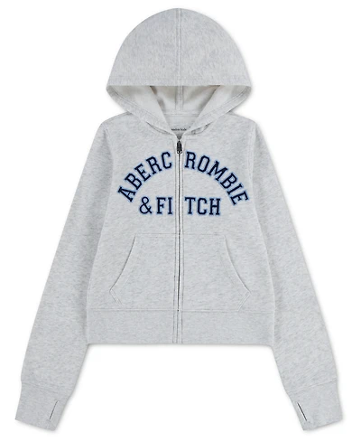 abercrombie kids Girls' 7-16 Logo Full-Zip Hoodie