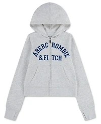 abercrombie kids Girls' 7-16 Logo Full-Zip Hoodie