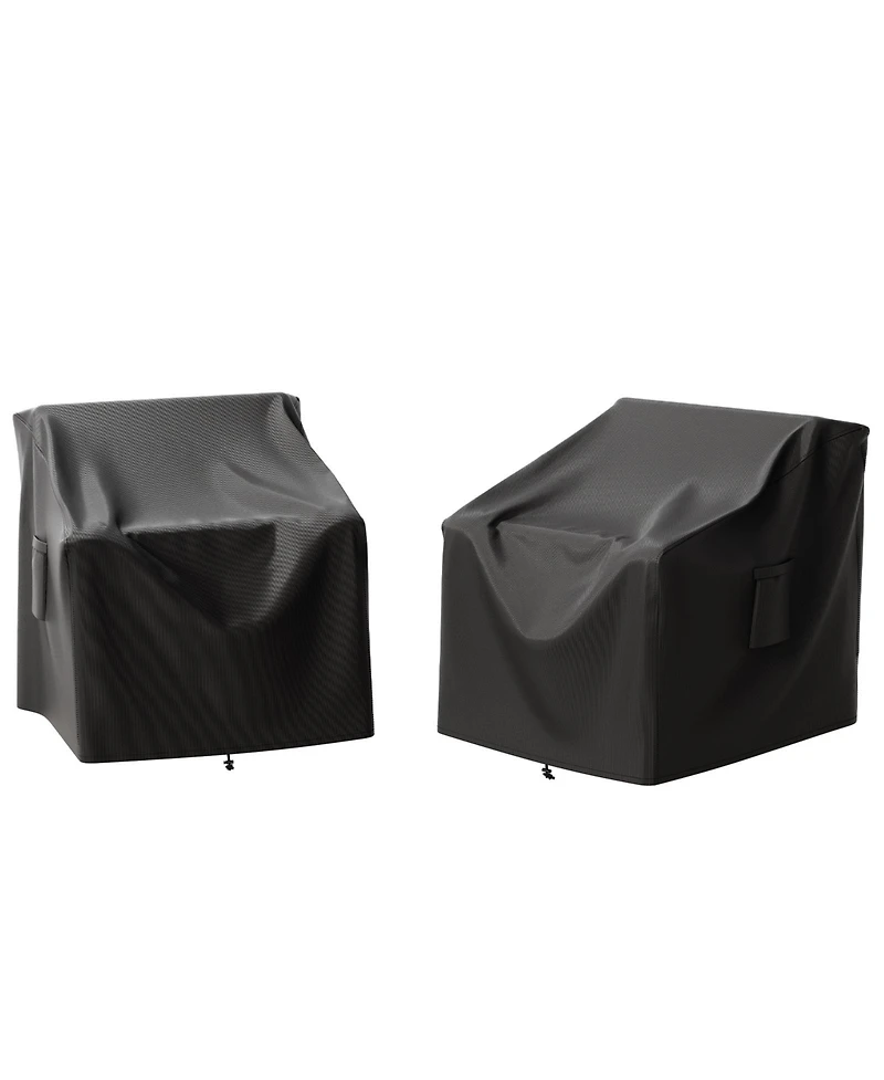 Pocassy Waterproof Patio Chair Covers, Heavy Duty Outdoor Lounge 2 Pack