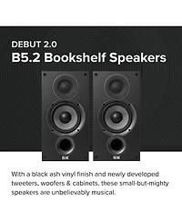 Elac B5.2 Debut Series Two Way 120 Watt Bookshelf Speakers (Pair)