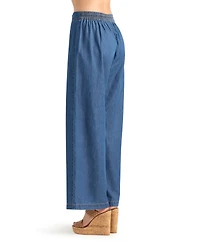 Bcx Women's Denim Wide-Leg Pull-On Pants