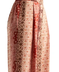 Bcx Women's Printed Wide-Leg Pull-On Pants
