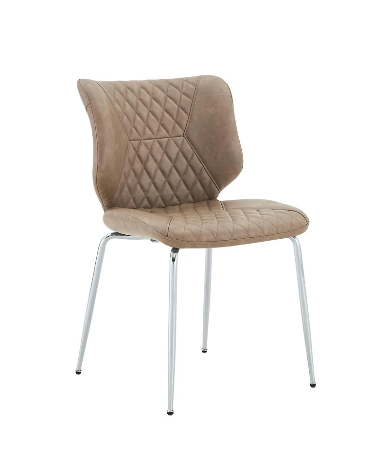 Streamdale Furniture Leather Dining Chairs Set of 2