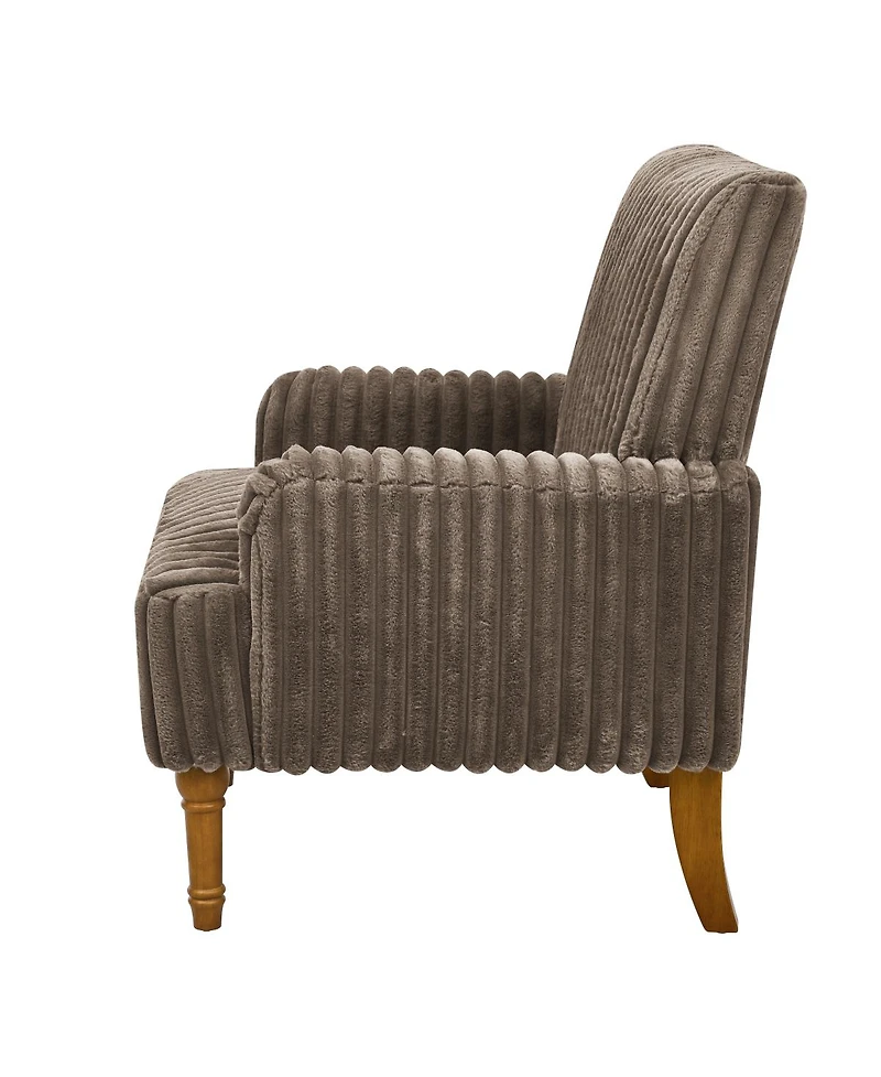 Streamdale Furniture Corduroy Accent Chair with Wood Legs.