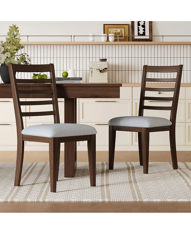 Streamdale Furniture Farmhouse Upholstered Dining Chairs Set