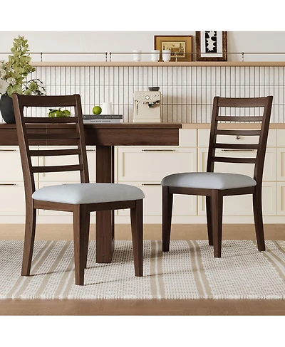 Streamdale Furniture Farmhouse Upholstered Dining Chairs Set