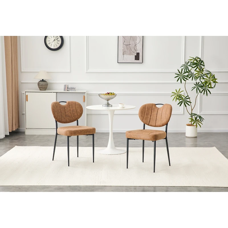 Streamdale Furniture 2-piece Dining Chairs, Comfort Fabric, Metal Legs
