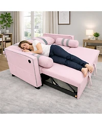 Streamdale Furniture 2-Seater Pull-Out Sofa Bed with Usb and Storage