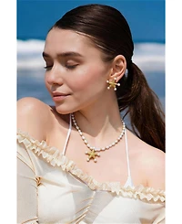 Classicharms Lila Starfish Keshi Pearl Pendant Necklace