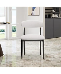 Streamdale Furniture Set of 2 Armless Chenille Dining Chairs