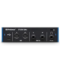 PreSonus Studio 24c Usb C 2x2 Audio/Midi Interface Bundle