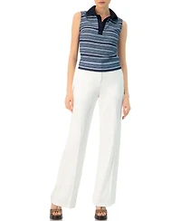 Ivonne Women's Sleeveless Knitted Polo with Collar