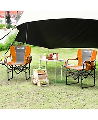gaomon 2 Pack Outdoor Oversized Director's Camping Chairs, Portable Lounge Chair for Beach, Fishing