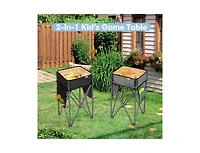 Lucky One 2 Pack Folding Camping Tables with Storage Sink, Portable Picnic