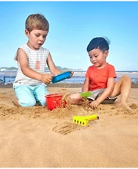 Gnuadz Hape Beach Sand Bucket Sifter Rake Shovel Set
