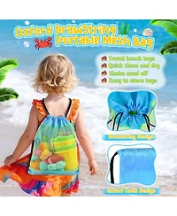 Gnuadz 34-piece Beach Sand Castle Toys Bucket Shovel Set Mesh Bag