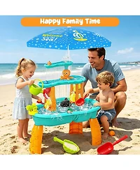 Gnuadz Water Table Sand Activity Umbrella Accessories Outdoor Play Toy
