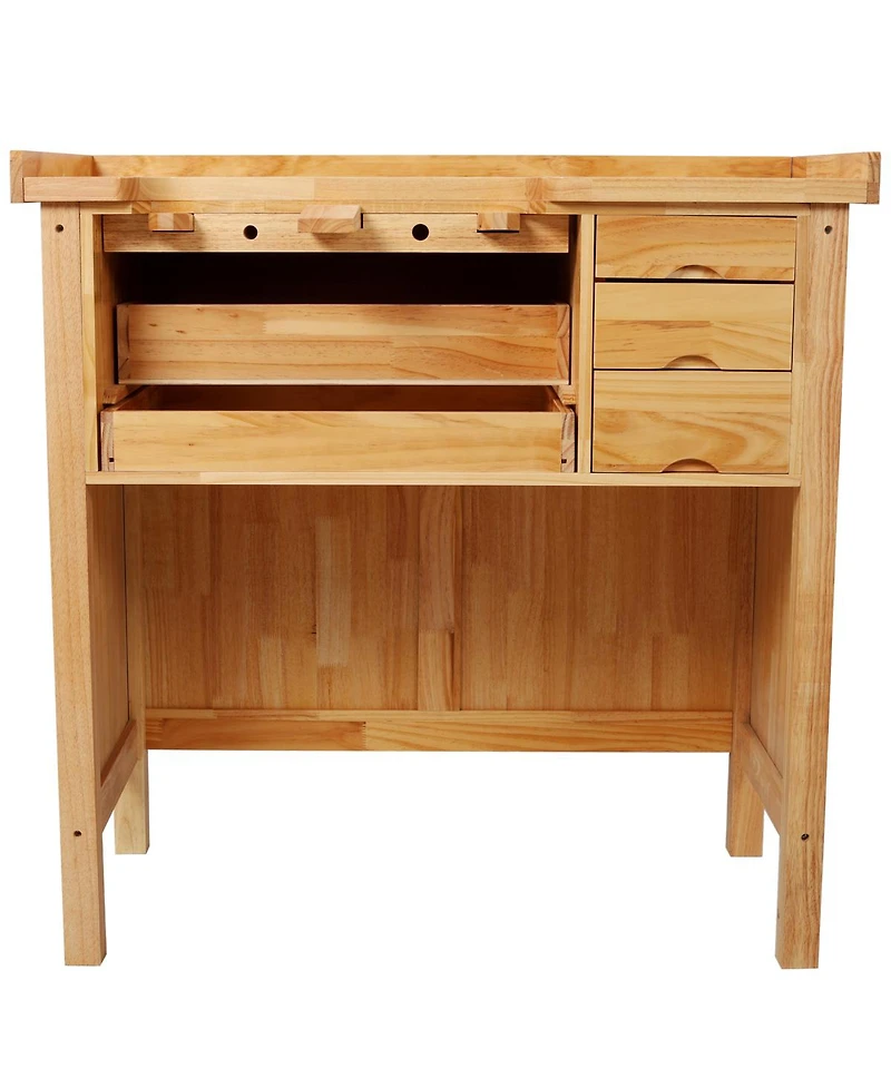 Streamdale Furniture Wood Jewelry Workbench with Storage Drawers