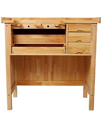 Streamdale Furniture Wood Jewelry Workbench with Storage Drawers