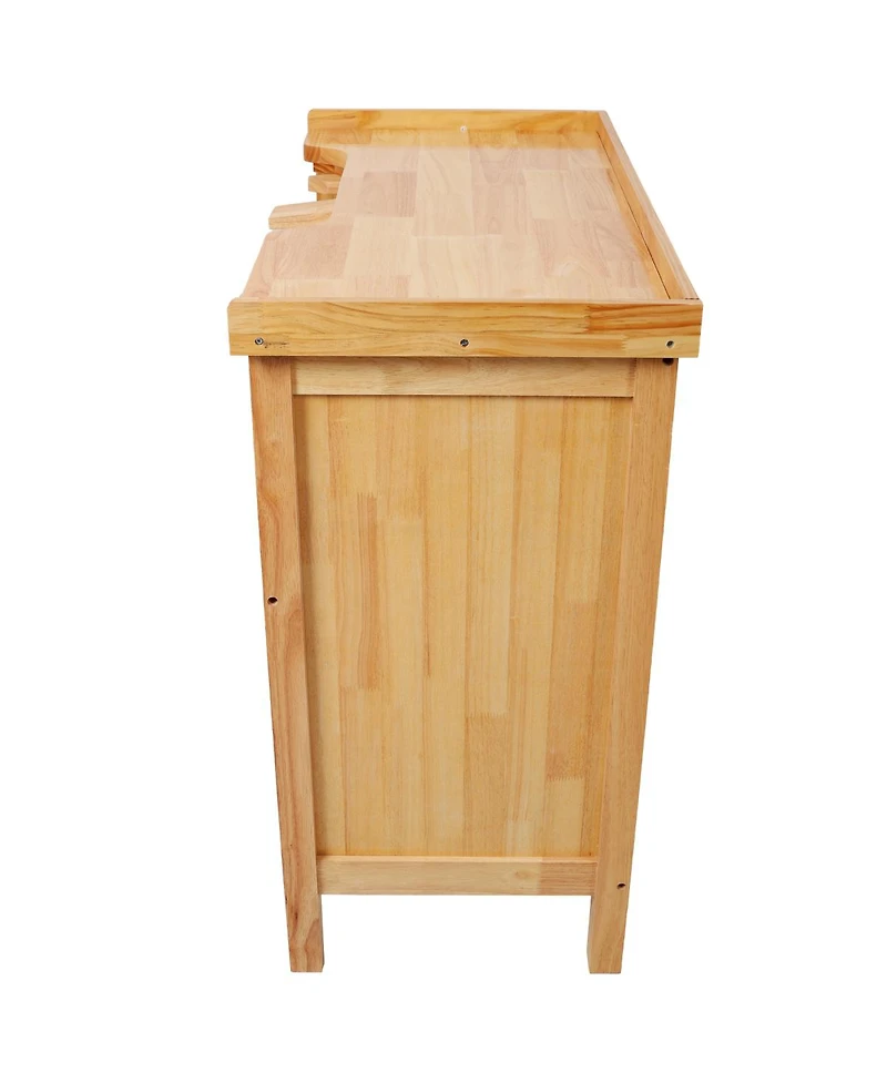 Streamdale Furniture Wood Jewelry Workbench with Storage Drawers