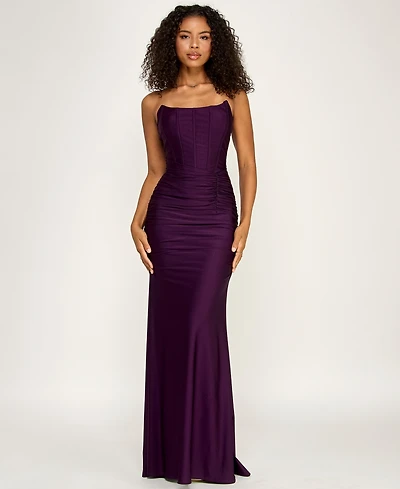 Emerald Sundae Women's Ruched Corset Gown