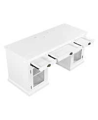 Streamdale Furniture Modern Executive Desk with Storage and 3 Drawers