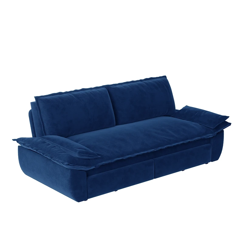 Streamdale Furniture 73.2" Queen 3-in-1 Velvet Pull Out Sofa Bed