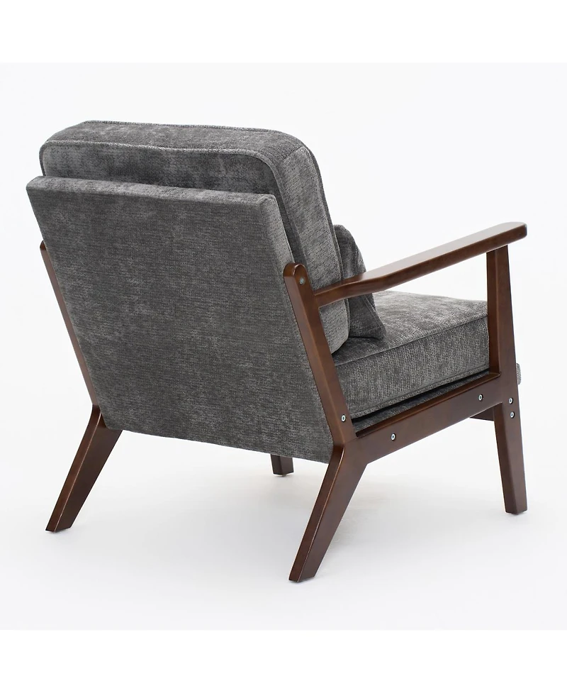 Streamdale Furniture Fabric Accent Chair with Lumbar Pillow