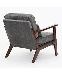 Streamdale Furniture Fabric Accent Chair with Lumbar Pillow