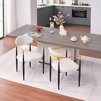 Streamdale Furniture Set of 2 Upholstered Dining Chairs with Accents