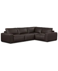 Paitlyn 4-Piece Leather Sectional