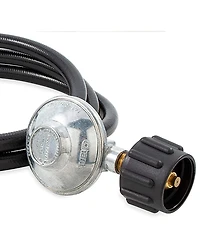 Camco Low Pressure Gas Regulator with 6' Propane Hose and Quick Connect Valve