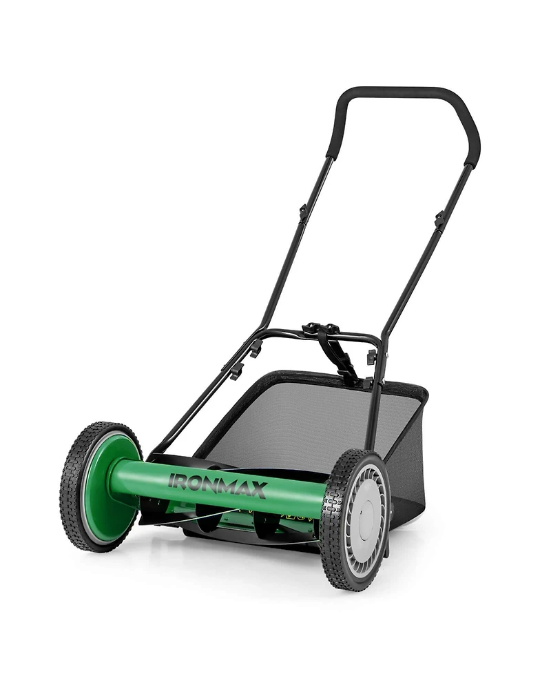 Costway Push Lawn Mower with 5-Blade 6.9 Gallon Removable Grass Catcher for Garden