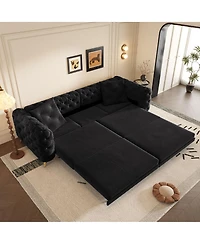 Streamdale Furniture 97.7" 3-in-1 Convertible Sleeper Sofa with Ottoman