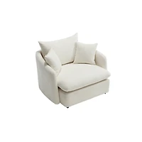 Streamdale Furniture Swivel Sofa Armchair with 3 Pillows