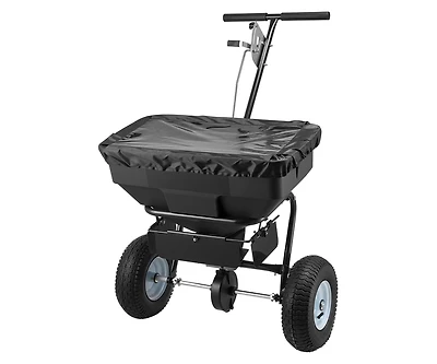 Sugift Walk-Behind Spreader 12ft Spreading Width Push Broadcast Spreader with 13" All-Terrain Tires