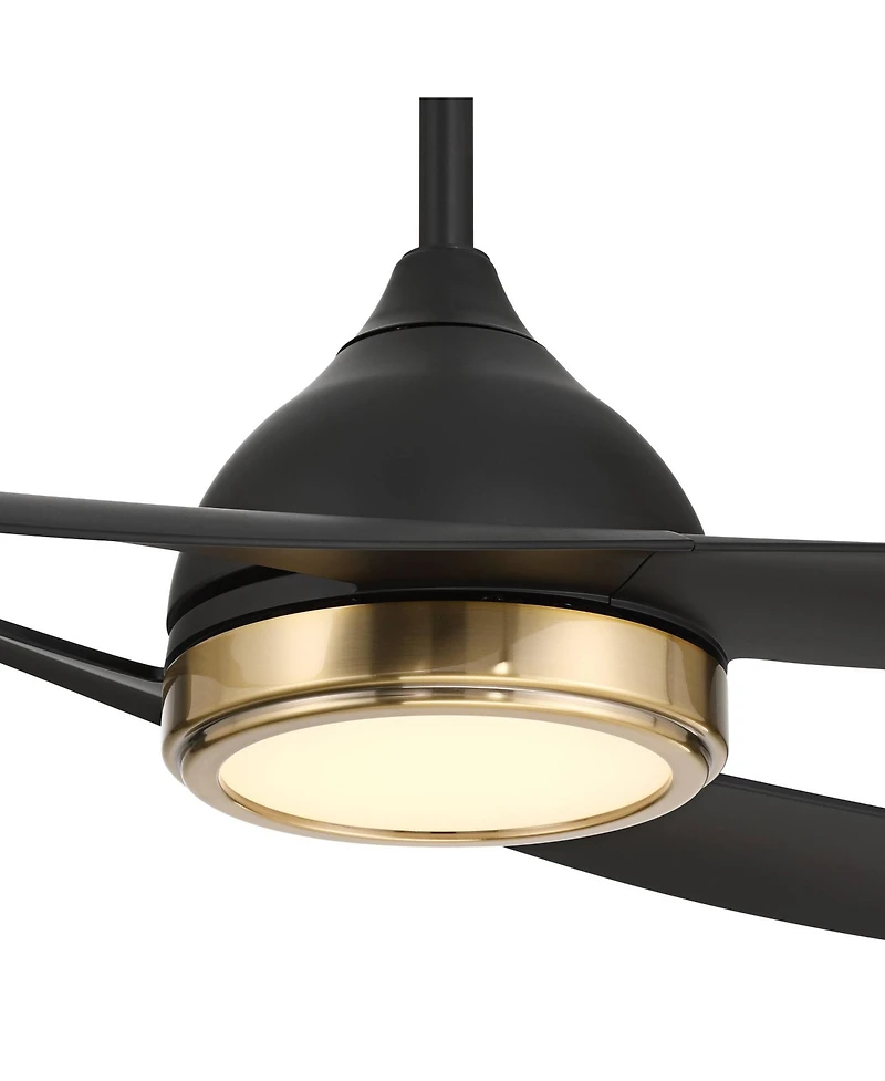 Possini Euro Design 52 Inch Obi Matte Cct Led Damp Ceiling Fan with Remote