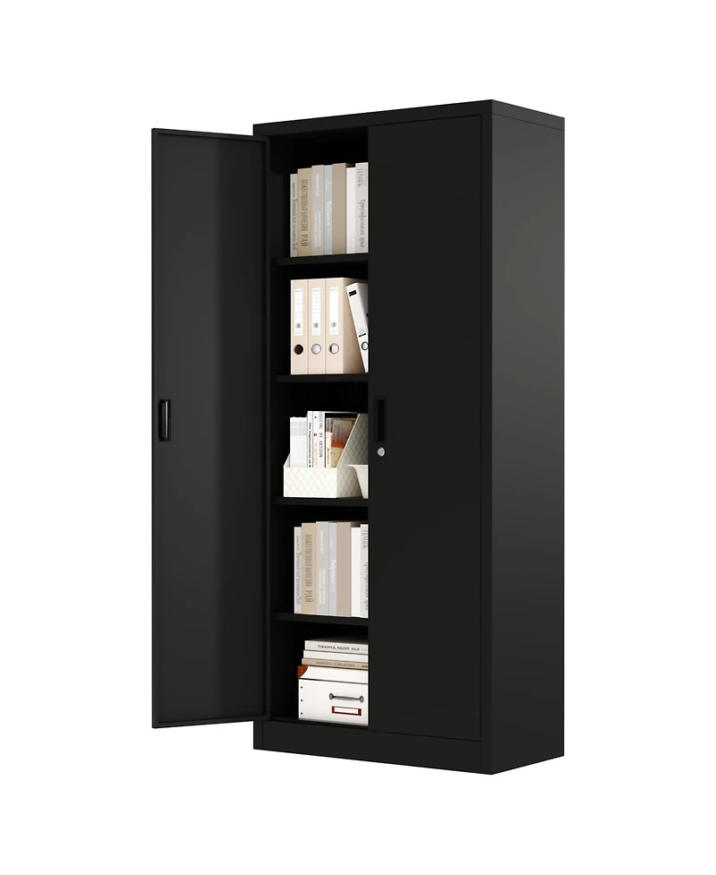 gaomon 72 Inch Heavy-Duty Metal Storage Cabinet with 4 Adjustable Shelves for Garage, Home and Office