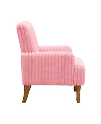 Streamdale Furniture Corduroy Accent Chair with Wood Legs