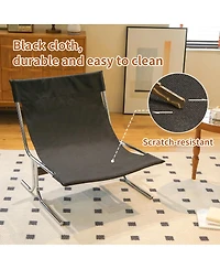 Streamdale Furniture Modern Leather Armchair with Metal Legs