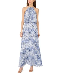Msk Women's Halter Neck Bloused Maxi Dress