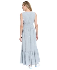 London Times Women's Sleeveless Maxi Dress