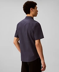 Calvin Klein Men's Windowpane Sup Slim Short-Sleeve Shirt