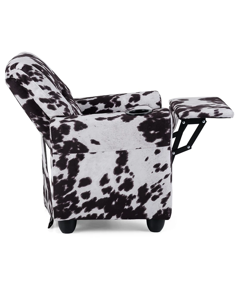 Slickblue Toddler Reclining Chair with Cup Holder, Push Back Kids Armchair Seating