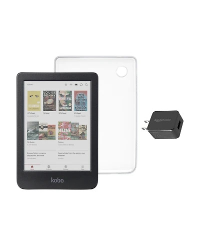 Kobo Clara Colour eReader with Clear Case and Ac Bundle